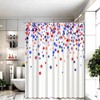 YOETTE 4th of July Shower Curtain, Independence Day Celebration Event,