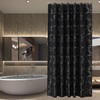 Sfoothome Polyester Fabric Shower Curtain Waterproof/No Mildews Bathroom Shower Curtains,Black