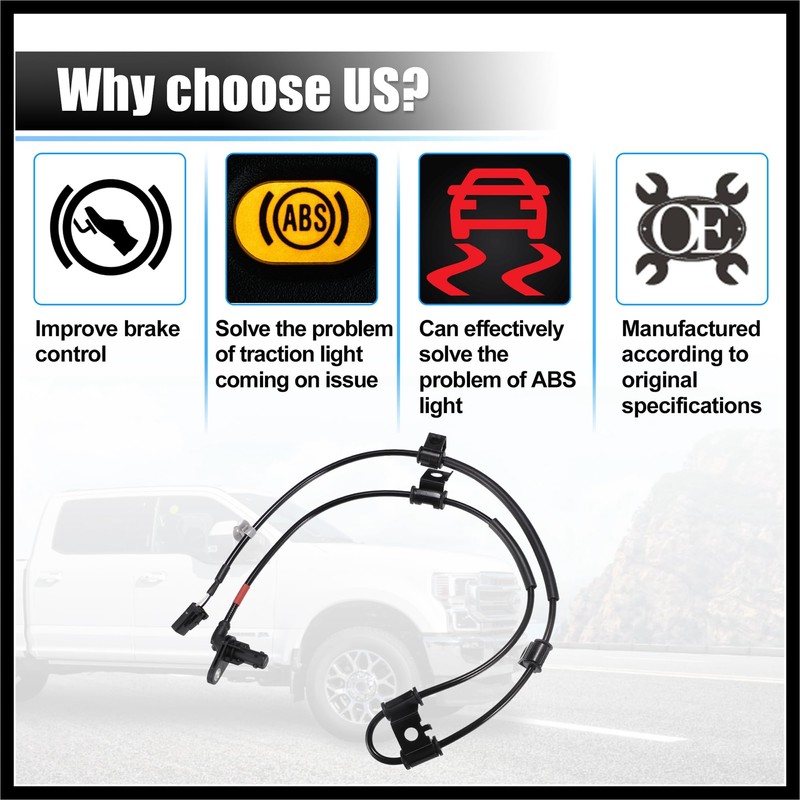 Hihaha Front Right ABS Wheel Speed Sensor Transmission Speed Sensor