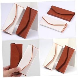 Healeved 6pcs Portable Eyelash Tweezer Carrying Bag Compact Pu Storage Case for Travel Tweezers Minimalist Design Multi-functional Use for Beauty Enthusiasts