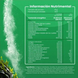 Colágeno Hidrolizado Con Spirulina 500 Grs Flow Sabor Menta - Té Verde                                                                                