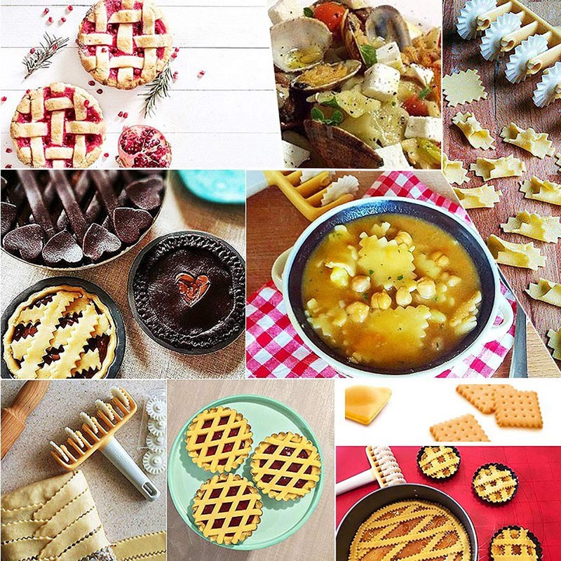 Lattice Roller Cutter, Pasta Cutter Wheel, Dough Noodle Cookie Pie
