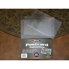 BCW 3 Postcard Holder BCW Protector Toploader Rigid Sleeves  5 7/8 x 3 3/4 Vinyl