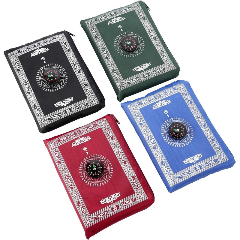 HTUK Portbale Travel Prayer Mat With Compass Pocket Sized Carry
