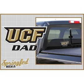 UCF Knights DAD w/ UCF Straight Logo 6" Vinyl Decal Central Florida Knights Car Window Sticker