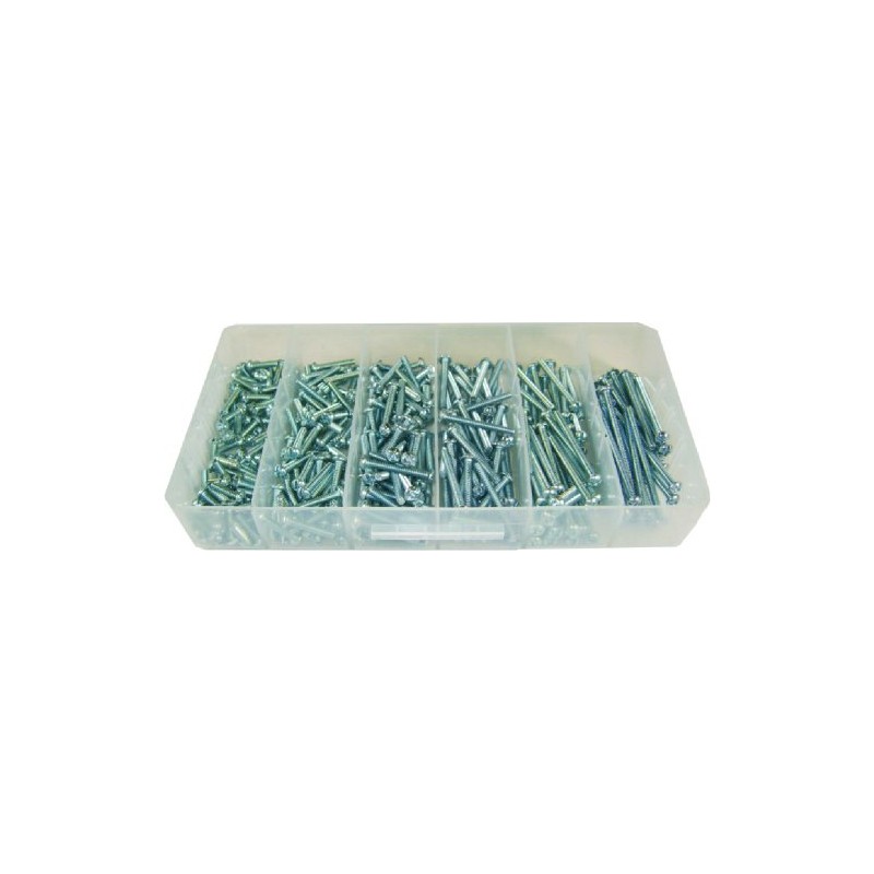 L.H. Dottie 832PS Machine Screw Kit, Round Head, 8-32 TPI
