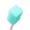 口腔ケアスポンジ 1箱50本入 プラスチック軸 個包装 (波形 グリーン)