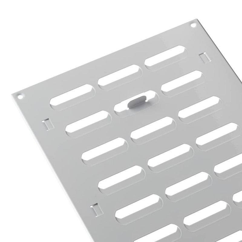 300x200 mm (12x8") Sliding Grille Made of Sheet Steel, White