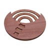 Wooden Disc Calendar Dark Brown Rotatable Disc Natural Wood Vintage
