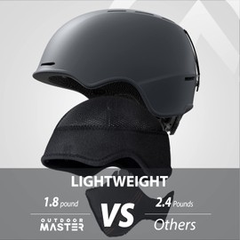 OutdoorMaster Ski Helmet with Audio-Ready Function and Impact-Snowboard Helmet for Men, Women,Youth & Kids - Grey - L