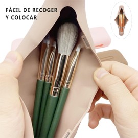 GeorgeX Soporte para Brochas de Maquillaje de Silicona Soporte de Esponja de Maquillaje Soporte de Viaje Portátil Impermeable para Brochas…