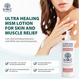 NWC Naturals Ultra Pure Extra-Healing MSM Lotion, 8 Fluid Ounce