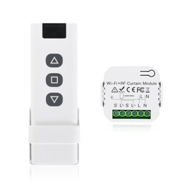 Naapesi Wireless Roller Shutter Control Retrofit Set - Roller Shutter Motor Control from Receiver Module + RF Remote Control, Up to 100 m Range, Wireless Switch for Blinds, Awnings, Roller Shutters