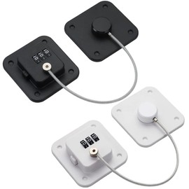 Refrigerator Combination Locks - Safety Fridge Locks for Kids Mini Washer, Cabinet, Drawer,Window, Door Lock (Black White)