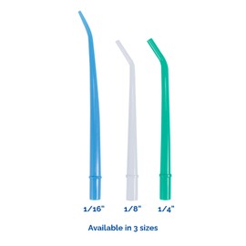 JMU 1250 Pcs Dental Aspirator Tips, 1/8" Disposable Surgical Suction Tips，White