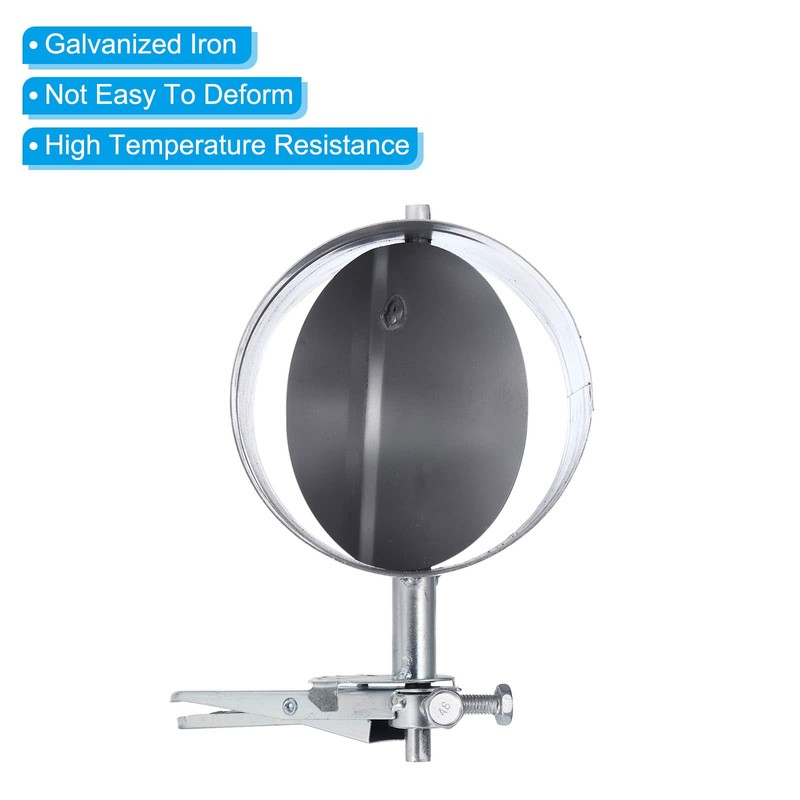 PATIKIL 5" HVAC Duct Manual Volume Damper, Metal Adjustment Airflow