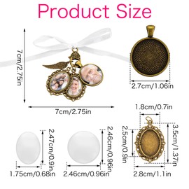 Telooco Bouquet Pendant for Wedding Memory Lace Oval Wedding Photo Memorial Bouquet Pendant Wedding Photo Pendant Engagement or Birthday Gift for Bride and Groom