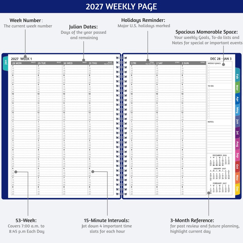 2027 Appointment Book - January - December 2027, Appointment Planner