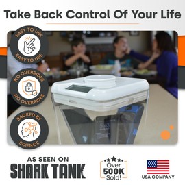 Kitchen Safe Time Lock Safe - Phone Safe Box with Timer, Timed Lock Box for Snacks & Valuables - KSafe Time Locking Container for Improved Self-Control (Mini, White Lid + 3.0” White Base)