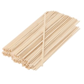 SENJEOK 100 PCS Long Bamboo Craft Sticks, 40 x 0.9 x 0.2 cm Wooden Strips for Star Lantern Making DIY Craft