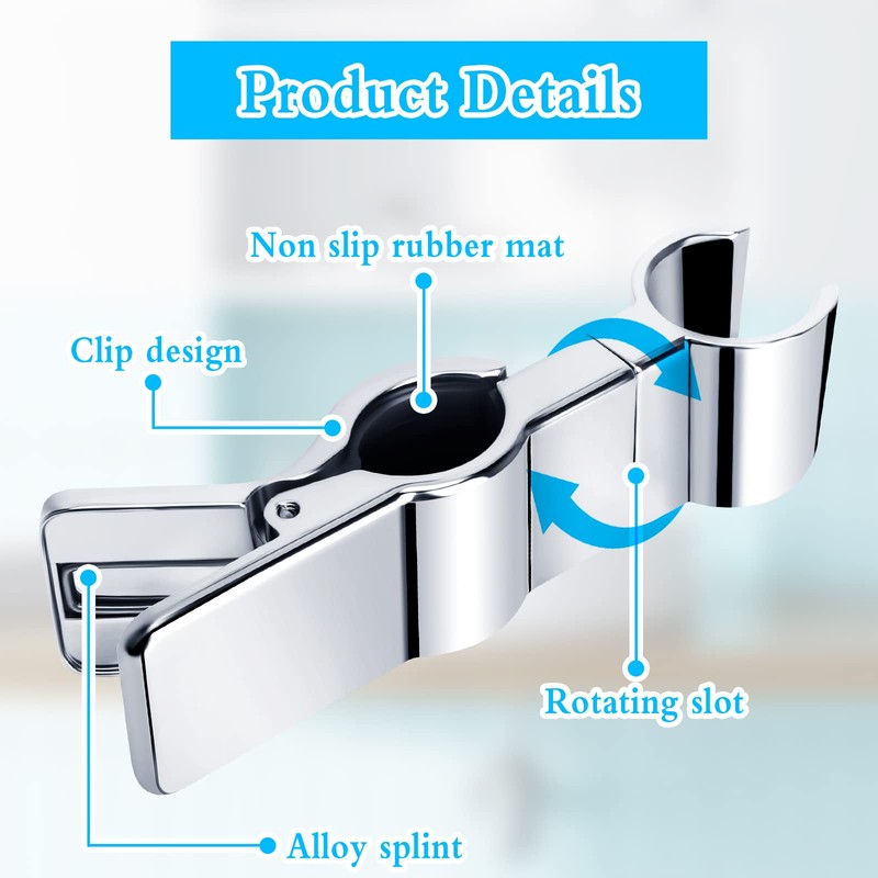 Lweiiws Shower Head Holder for Slide Bar Adjustable 20-29mm, Adjustable