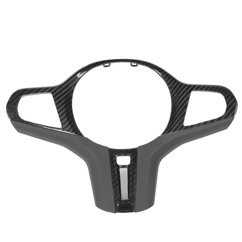 Car Steering Wheel Frame Cover Trim Sticker Decoration Carbon Fiber