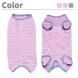 KUVEELA PET Post-Operative Dog Clothes, Dog Supplies, Post-Operative Outfit, Post-Op Coverall, for Use Instead of a Cone, Protective Clothing, Unisex, Contraception or Weaning, for Skin Conditions, Breathable, Summer, for Small and Medium Dogs, (Pink/Blu