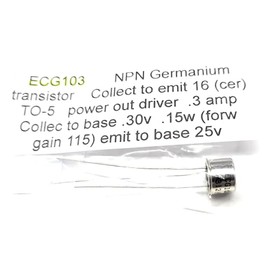 ECG103 Germanium PNP Similar to NTE103 to-5 Transistor (1 Piece)