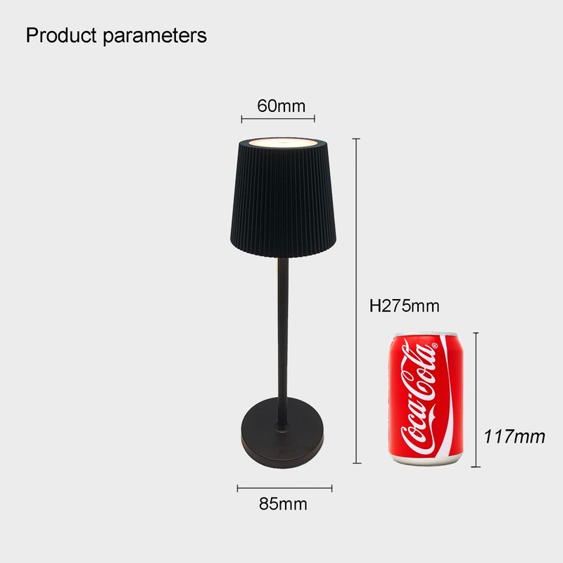 CNAHIWO Outdoor Battery Operated Table Lamp Waterproof, Touch Dimmable Desk