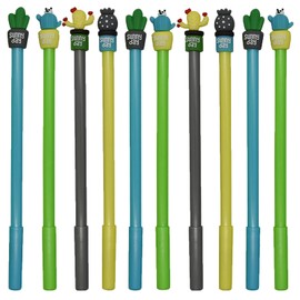 Maydahui 12PCS Cactus Gel Pen Cute Cartoon Potted Plant Pens Red Flower Bear Ball Mountain Style Black Ink for School Home OfficeStyle Black Ink for School Home