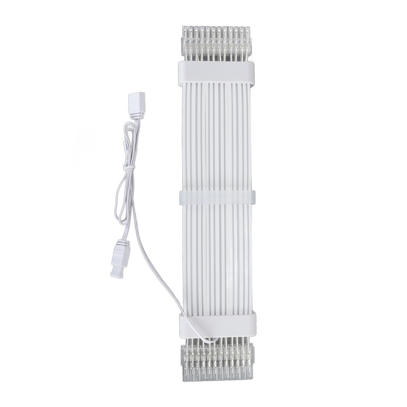 24 Pin RGB Power Extension Cable Kit ARGB 18AWG Silver