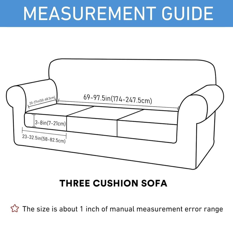 hyha Individual Couch Cushion Covers, Stretch Sofa/Couch Seat Cushion Covers,