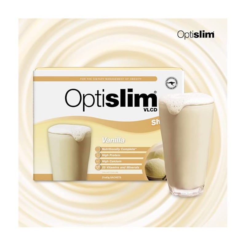 Optislim VLCD Meal Replacement Shake Vanilla 21x43g Sachets
