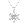 EVER FAITH Snowflake Jewerly 925 Sterling Silver Winter Accessory Sparkle