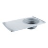 Restaurantware Base Gray Plastic Over the Sink Cutting Board -