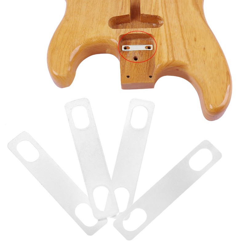 4Pcs Guitar Neck Shim Brass Material Heightening Gasket Set Musical