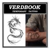 VERDBOOK Waterproof Temporary Tattoos: 2-Sheet Tattoo Kit with Realistic Body Stickers, Semi-Permanent Tattoos for Adults Lasting 7-15 Days – Safe for Men & Women, Ink Ascend Dragon