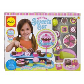 ALEX New Alex Toys Children's Pretend Play Food Wood Sweets Bar Treats Shop Set