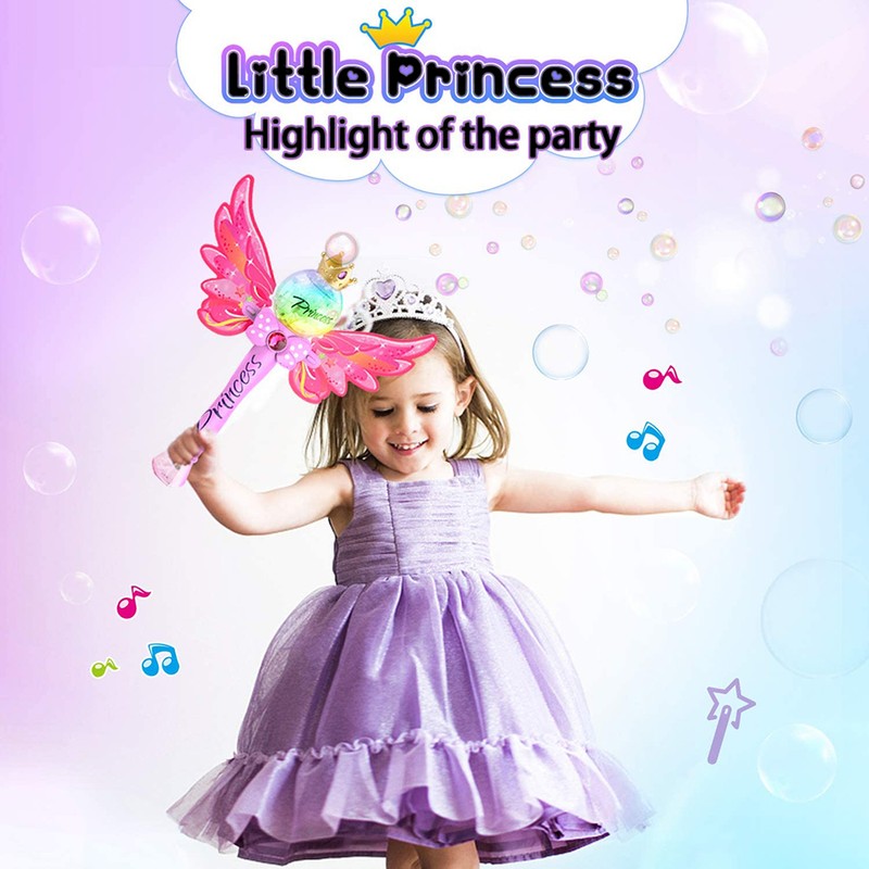 Electric Bubble Machine Fairy Bubble Wand Bubble Blower for Girls