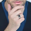 Chimoda Sterling Silver Rings for Men with Arrow Pattern, Anillos