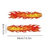 Flame Car Sticker, Red and Yellow Fire Design, Waterproof Vinyl,