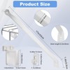 12 Inch Wire Shelf Brackets Set, 3 Pack Metal White