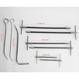 Generic 23pcs Packing Extractor Set, Steel Alloy Packing Puller Kit, Flexible Shaft Corkscrew Pulling Hook Set, Gland Packing Extraction Removal Kit, Toolbox Kit