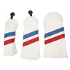 3PCS Golf Club Head Cover for Driver Fairway Woods Headcovers