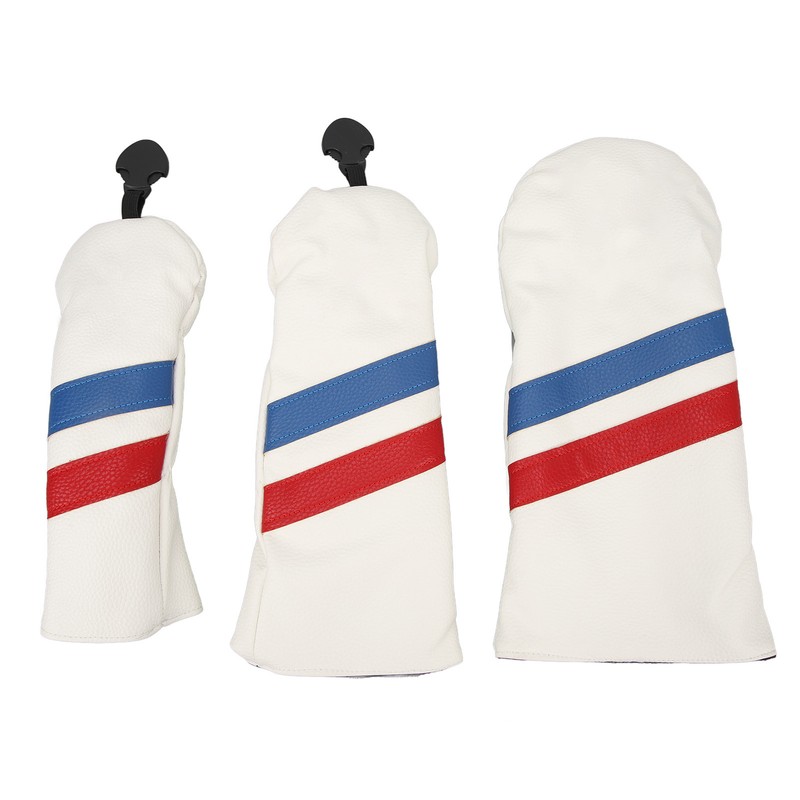3PCS Golf Club Head Cover for Driver Fairway Woods Headcovers