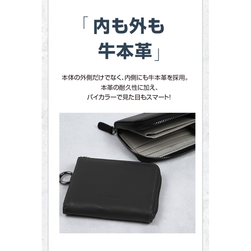 LASIEM Men's Mini Wallet, Coin Case, Card Case, "Time-saving Structure",