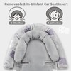 Baby Car Seat Head Support with Extra Headrest, 2-in-1 Babybody