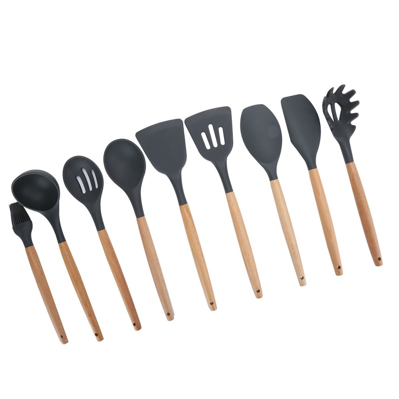 9Pcs set Silicone Kitchenware Kit NonStick Cooking Utensils Baking Tool
