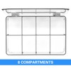 DearCal Tea Storage Boxes- Plastic Transparent Tea box with 8