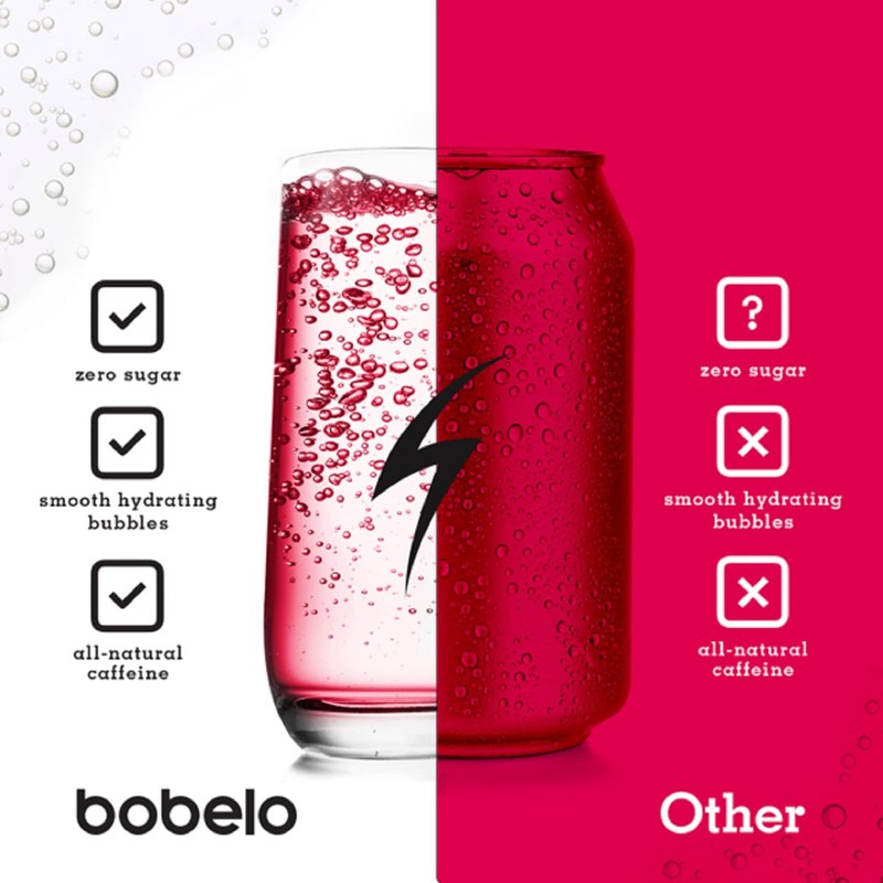 Bobelo Black Cherry Cream Energy Drink Powder, Sugar Free, Electrolytes